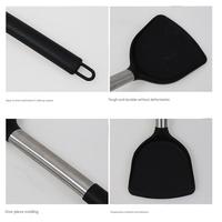 Ustensiles de cuisine 15 pièces en silicone avec support, spatule fendue, cuillère, spatule, pince, fouet, brosse pour ustensiles de cuisine