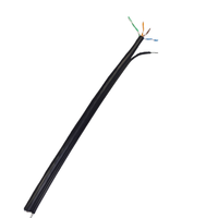 Câble de communication Cat5e UTP en acier 24AWG 4 paires, cuivre pur massif, faible perte, 100M 305M 500M en rouleau, câble LAN extérieur aérien