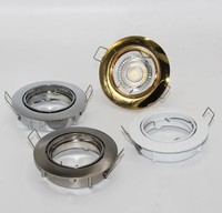 Support de lampe en aluminium GU10 MR16 G5.3 Down Light Steel Mobile LED Spot Light Frame in White Black Spotlight Housing