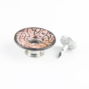 Bottoni in Metallo Dorato Anticato con Texture Fantasia da 9MM, 10MM, 12MM, 14MM, 15MM per Jeans - Product Image 5