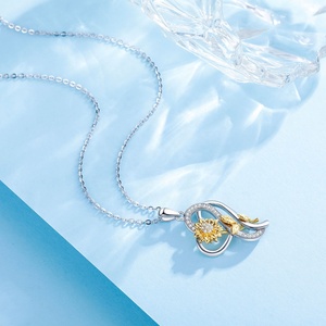 Collana con Ciondolo a Forma di Cuore e Girasole '<span class=keywords><strong>You</strong></span> <span class=keywords><strong>Are</strong></span> <span class=keywords><strong>My</strong></span> <span class=keywords><strong>Sunshine</strong></span>' in Argento Sterling 925 - Product Image 5