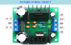 Módulo Regulador de Voltaje Positivo y Negativo <span class=keywords><strong>78xx</strong></span> 79xx Dual de 5V 9V 12V 15V 24V de Tres Terminales, Módulo de Fuente de Alimentación, Kit de Bricolaje - Product Image 2