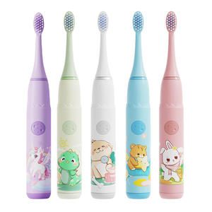 แปรงสีฟันไฟฟ้าสำหรับเด็กแบบโซนิค แปรงสีฟันไฟฟ้าสำหรับเด็ก ขนแปรงนุ่ม ลายการ์ตูน อัตโนมัติ - Product Image 5