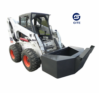Mini Skid Steer Loader Gite pencampuran beton bucket untuk konstruksi dan proyek lanskap