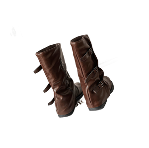 2025 Offre Spéciale pliable manchette <span class=keywords><strong>Western</strong></span> <span class=keywords><strong>bottes</strong></span> femmes talon épais Slouch empilé mollet cavalier en gros - Product Image 4