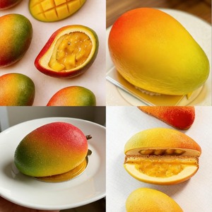 แม่พิมพ์เค้กรูปทรงมะม่วง 3 มิติ - แม่พิมพ์ซิลิโคนสำหรับทำพุดดิ้งผลไม้ 4 ช่อง สำหรับอบขนม ขนมอบ มูสเค้ก ตกแต่งเค้ก - Product Image 5