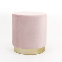 Tabouret de pied en velours, personnalisé, pouf rond, doux
