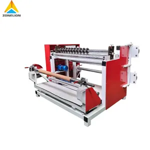 PVC plastic stretch film slitting rewinding machine for cellophane paper aluminum foil roll to roll fabric slitter rewinder