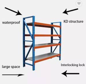 <span class=keywords><strong>Étagère</strong></span> robuste à une rangée pour entrepôt, rayonnage métallique économique pour marchandises - Product Image 5