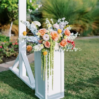 Décoration de mariage personnalisée DKB, fleurs artificielles en soie au toucher réaliste, boule de fleurs avec amarante suspendue, centre de table