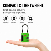 Cadenas à combinaison TSA à câble, couleurs assorties, 3 chiffres, pour valises d'aéroport, casiers et armoires – Vente en gros