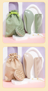 Nhà Sản Xuất Bán Hàng Trực Tiếp Tóc Bộ Lược, Thân Thiện Với Môi Trường, Phân Hủy Sinh Học, Chất Lượng Cao Rơm Chất Liệu Bàn Chải Tóc - Product Image 4