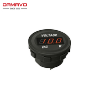 Voltmeter Amperemeter Digital LED Mobil 12V AC Hijau IP65 Tahan Air DC 6-30V Sensor Suhu