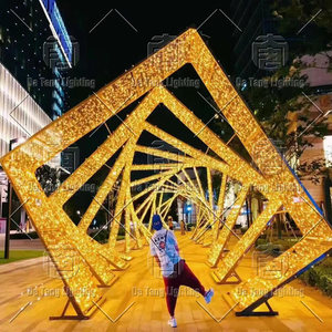 Modern Christmas Arch Tunnel Motif Lighting Outdoor LED Commercial Decoration - Product Image 3