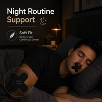 Patchs buccaux anti-ronflement en coton hypoallergénique en forme de X, certifiés CE, pour corriger la respiration par la bouche