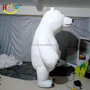 Outdoor Activities Cosplay Polar Bear Costume Plush Bear Inflatable Mascot Costume For Adult