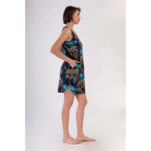 Robe Courte Élégante pour Femme, Col Rond, Jupe Ample, Tunique, Poches Ovales, Design Drapé, Grande Taille, Longueur Genou, Idéale pour le Jour et les Soirées, Taille Unique - Product Image 2