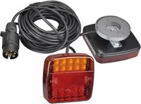 Kit de feux arrière LED magnétiques pour remorque 12V IP68, prise 7 broches, feux de freinage et de clignotants multifonctions pour remorque et machines agricoles
