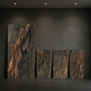 Azulejos de Porcelana Cerámica con Aspecto de Mármol Verde Almendra de 800x1600mm, Acabado Brillante, 80x160cm, Azulejos de Lujo para Piso y Pared - Product Image 2