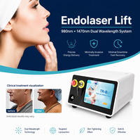 Appareil de lifting endolaser 1470+980nm, laser diode pour le raffermissement cutané et la lipolyse, lifting endolaser