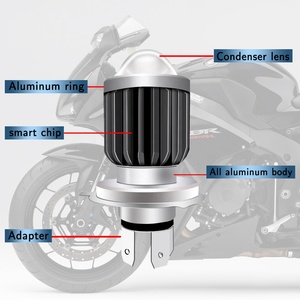 1500Lm H4 LED Moto H6 BA20D <span class=keywords><strong>de</strong></span> la motocicleta del LED <span class=keywords><strong>de</strong></span> bombillas <span class=keywords><strong>de</strong></span> faros CSP <span class=keywords><strong>de</strong></span> la lente, blanco, Hola <span class=keywords><strong>Lo</strong></span> lámpara accesorios - Product Image 4