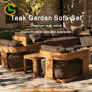 チークガーデン家具チークガーデンソファヴィラパティオ家具セットソリッドウッドガーデンセットホテル家具ソファセット - Product Image 2
