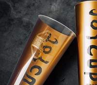 Gobelet à bulles jetable en plastique PP de 500 ml avec couvercles, logo personnalisé, design arc-en-ciel noir rigide pour jus, lait et café