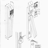 Poignée de porte d'armoire industrielle Rittal 2435000 d'origine SZ 2435.000