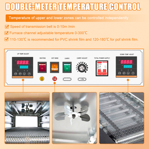 Wallepac Máy tính để bàn nhỏ hoàn toàn tự động hộp carton đường hầm PVC phim đường hầm tắm Bom nhiệt thu nhỏ máy bao bì cho chai - Product Image 3