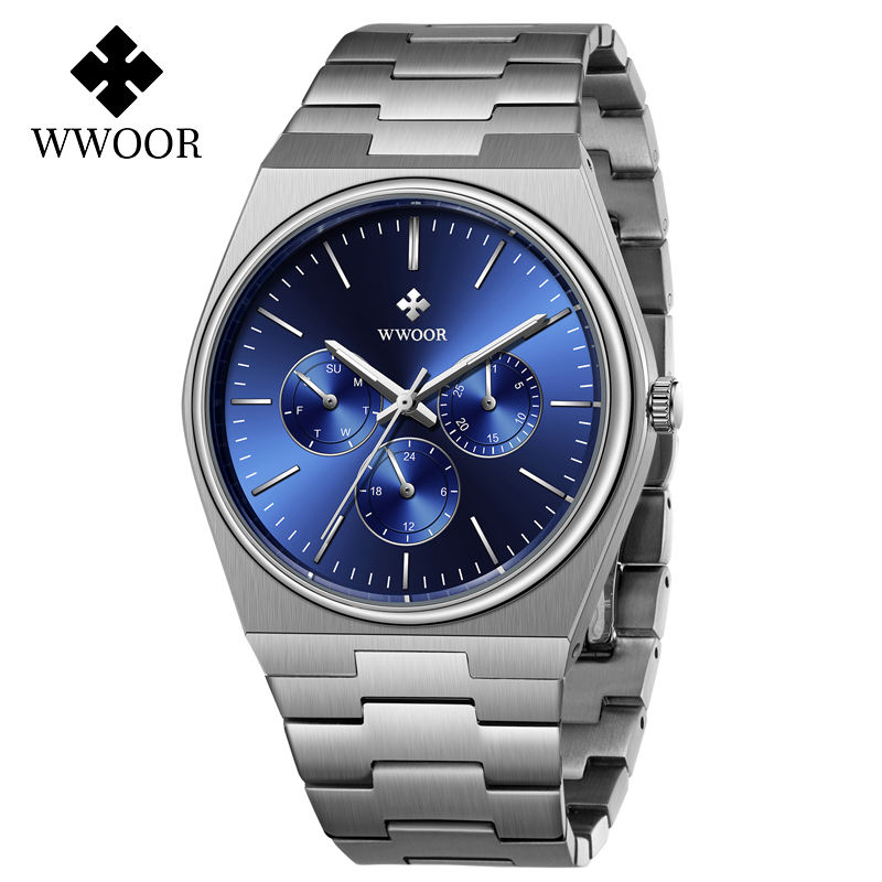 Mens Stainless Steel Luminous Watch Luxury Durability