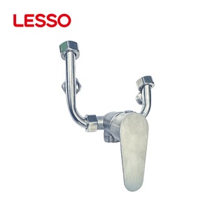 Miscelatore per Vasca da Bagno a Parete di Alta Qualità LESSO, Rubinetto <span class=keywords><strong>Doccia</strong></span> <span class=keywords><strong>in</strong></span> <span class=keywords><strong>Acciaio</strong></span> <span class=keywords><strong>Inox</strong></span> Spazzolato con Ceramica - Product Image 6