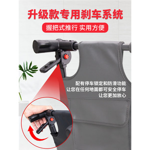 KS <b>Foldable</b> Wheelchair 8 Inch Rear Wheel Dual Spring Shock Absorber Manual <b>Mobility</b> <b>Scooter</b> For Elderly And Disabled - Product Image 3