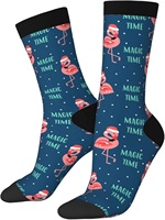 Chaussettes unisexes amusantes pour hommes, motif personnalisé, art coloré, coton respirant, logo numérique, séchage rapide