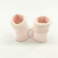 Chaussettes en coton peigné entièrement en tissu éponge pour bébés, nouveau-nés et tout-petits, roses, absorbantes, respirantes, pour usage quotidien, vente en gros