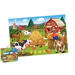 Happy Farm Animal Jigsaw Jumbo Floor Puzzle,48 Piece Barn Puzzles pour Enfants, Apprentissage Préscolaire Jouets Éducatifs Cadeau D'<span class=keywords><strong>anniversaire</strong></span> - Product Image 1