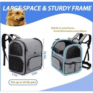 Free Sample Pet <b>Carrier</b> <b>Backpack</b> for Small Medium <b>Dogs</b> and Cats Large Space Foldable <b>Backpack</b> with Safety Lock Zipper and - Product Image 3