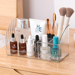Cosmetic Storage Box 6-10L <b>Plastic</b> 4 In 1 Simple Makeup Organizer For Desk <b>Mirror</b> Cabinet - Product Image 3