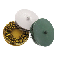 Disque de brosse abrasive en caoutchouc émeri de 3 pouces à fixation rapide pour polissage et ébavurage de voitures