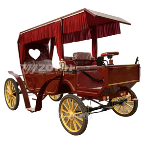 Charrette électrique haut de gamme sans chevaux, chariot de tourisme en fer forgé pour les visites de sites touristiques et les cérémonies de mariage - Product Image 4