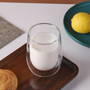 Tasse à café en verre <span class=keywords><strong>pyrex</strong></span> à double paroi résistante à la chaleur en forme d'œuf transparent MAIMAI pour café <span class=keywords><strong>lait</strong></span> - Product Image 4
