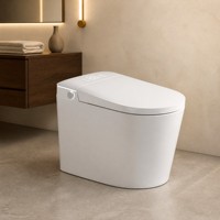 Toilette intelligente avec chasse d'eau automatique, siège chauffant, télécommande, couvercle automatique et fonctionnement sans contact par capteur