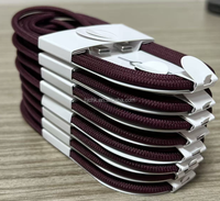 Câble de charge rapide 60W PD 3A 6A pour iPhone 18/17/16/15 ProMax iPad C/USB-C 1M, cordon de données tressé en nylon OD3.4, charge rapide 6A
