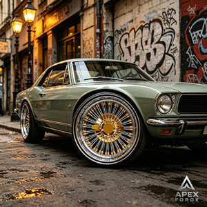 Oferta Especial: Llantas de Acero 13x7, 72 radios rectos, Triple Oro Invertido, 13 y 14 pulgadas, Llantas de Alambre Cromadas de 72 radios para Coches Clásicos - Product Image 5