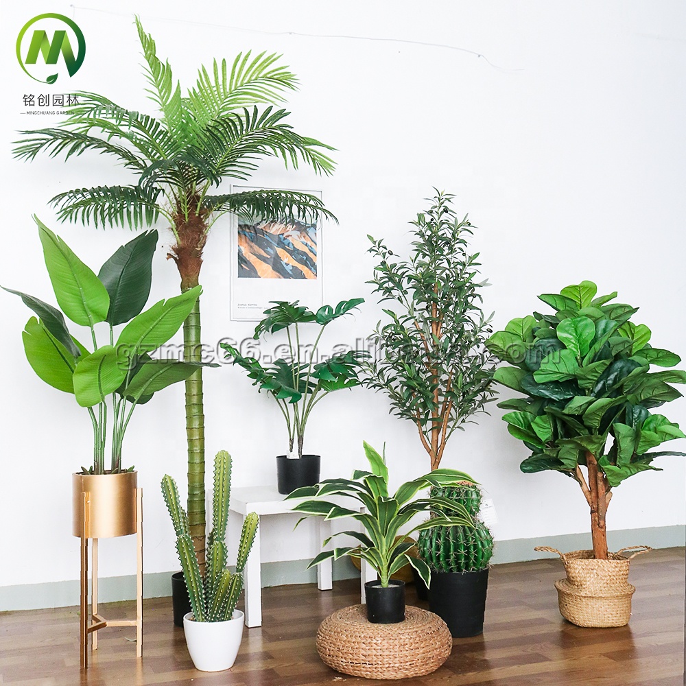 LOMANTO - Palmera Majestuosa Artificial De 4 Pies; Plantas Sintéticas Para Decoración Del Hogar, Palmeras Falsas En Maceta Para Interiores, Plantas Tropicales Falsas Para Regalo De Inauguración De