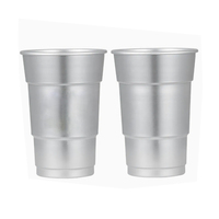 Gobelets d'extérieur jetables en alliage 500ml, impression personnalisée, sans BPA, recyclables, empilables, légers et durables, pour bière solo