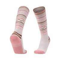 Chaussettes de ski thermiques d'hiver entièrement personnalisées pour hommes et femmes, en coton et laine tricotés, avec doublure intérieure entièrement en tissu éponge, manchette au genou et bas de chaussette, fourniture ODM