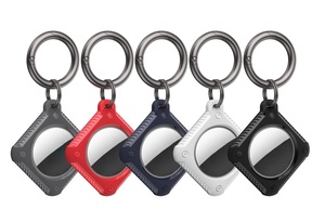 Airtag 2 bảo vệ trường hợp chống mất định vị <span class=keywords><strong>Keychain</strong></span> TPU vỏ điện thoại di động Trường hợp với dây bao gồm cho Apple airtag - Product Image 2