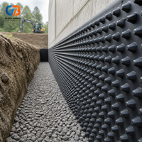 Kerbige Dimple-Drainagemembran HDPE UV-Beständige Wasserdichte Membran für U-Bahn-Tunnel-Wandentwässerungstechnik