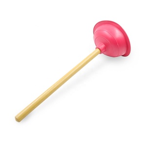 Herramientas de limpieza para el hogar, tamaño personalizado, mango redondo de madera, bomba de succión, <span class=keywords><strong>desatascador</strong></span> de inodoro - Product Image 3