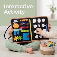 Livre d'activités sensorielles Montessori personnalisable et réutilisable en feutre pour bébés, livre silencieux, apprentissage précoce, livre d'autocollants magiques, jouets pour enfants